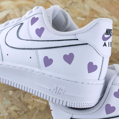 Silhouette coeurs - Air force 1 custom - SNEAKEAZE CUSTOMS