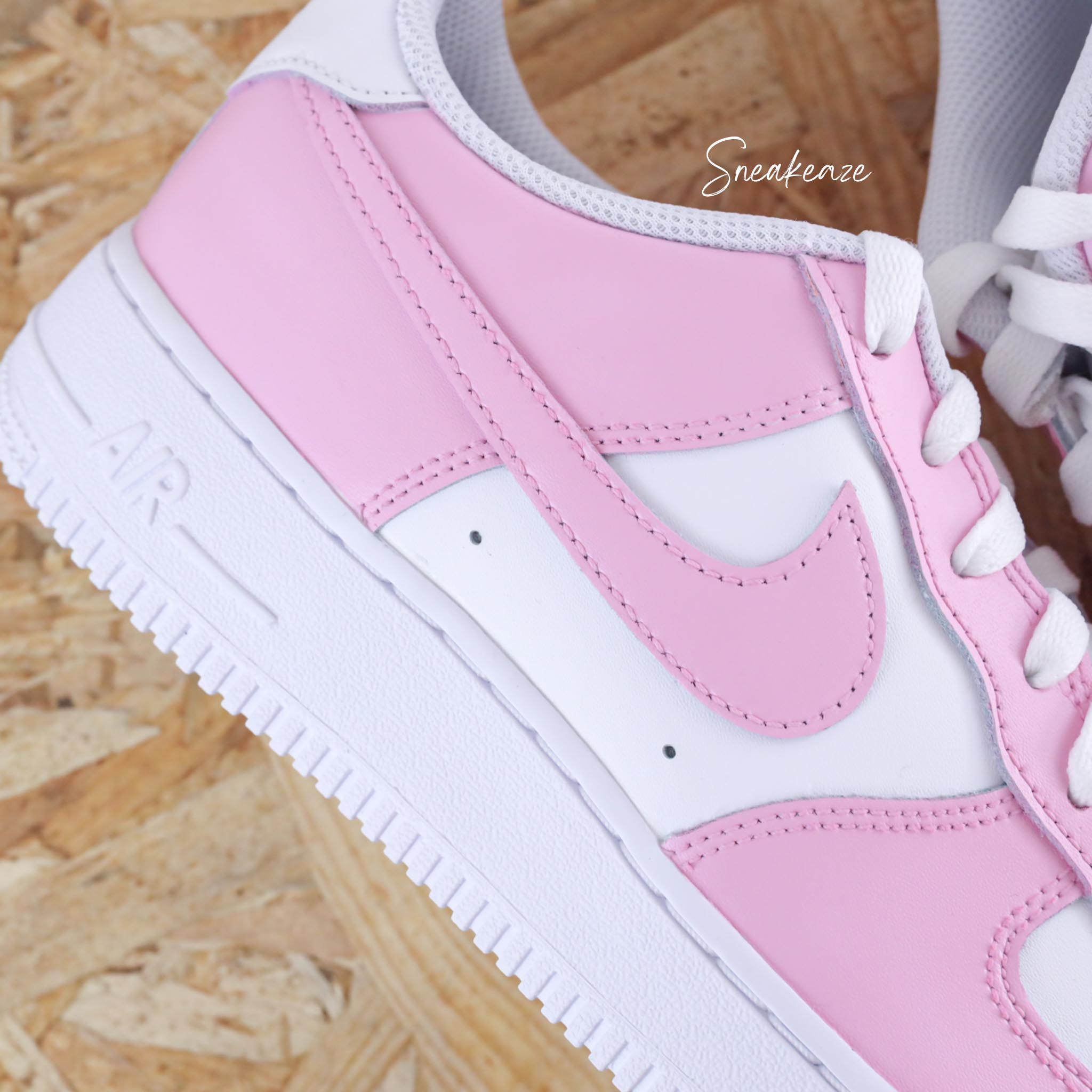 Baby Pink Air Force 1 custom