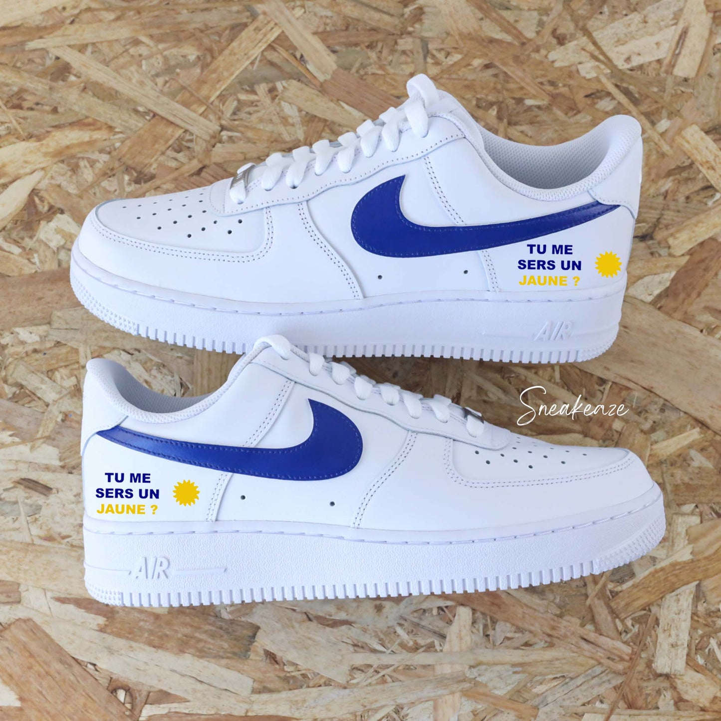 nike air force 1 custom ricard pastis apéro af1 soleil provence sud sneakers sneakeaze tu me sers un jaune