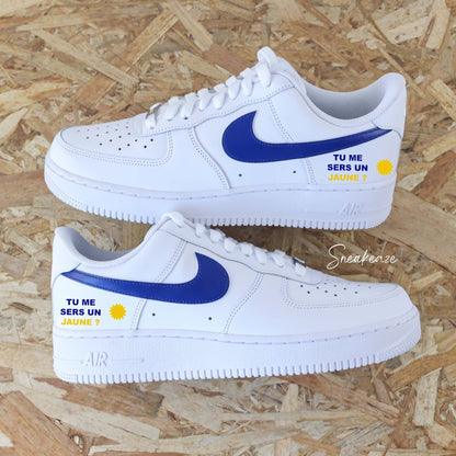 nike air force 1 custom ricard pastis apéro af1 soleil provence sud sneakers sneakeaze tu me sers un jaune