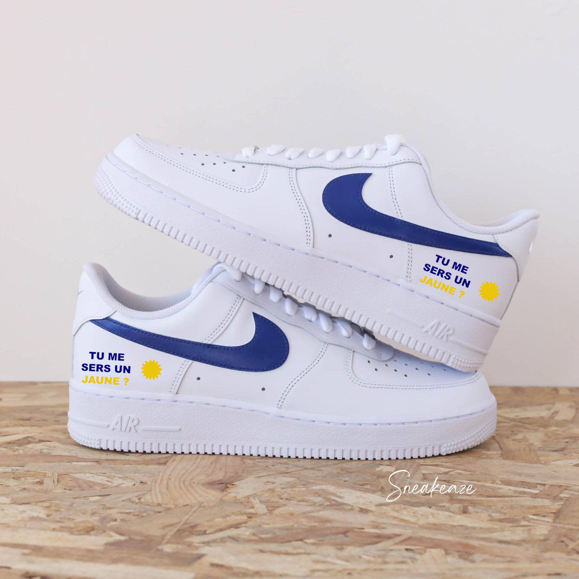 nike air force 1 custom ricard pastis apéro af1 soleil provence sud sneakers sneakeaze tu me sers un jaune