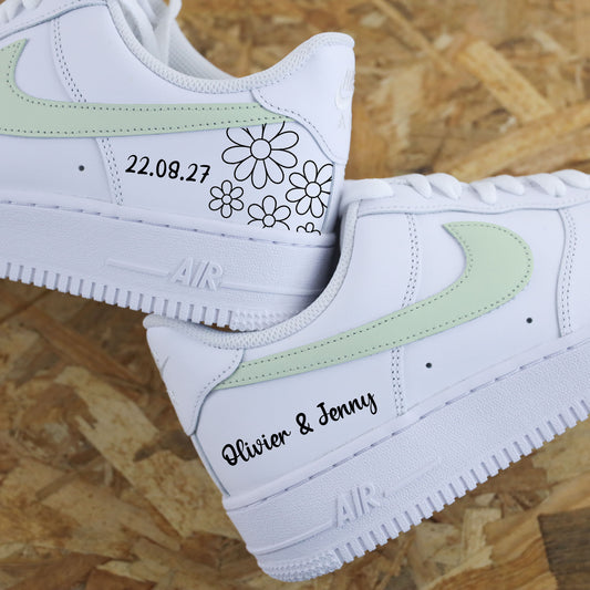 Nike Air Force 1 Mariage Marguerites - SNEAKEAZE CUSTOMS
