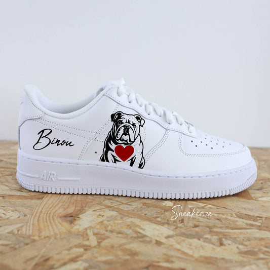 Bulldog love - Air Force 1 custom - SNEAKEAZE CUSTOMS