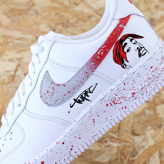 nike air force 1 custom tupac shakur rap af1 sneakers sneakeaze