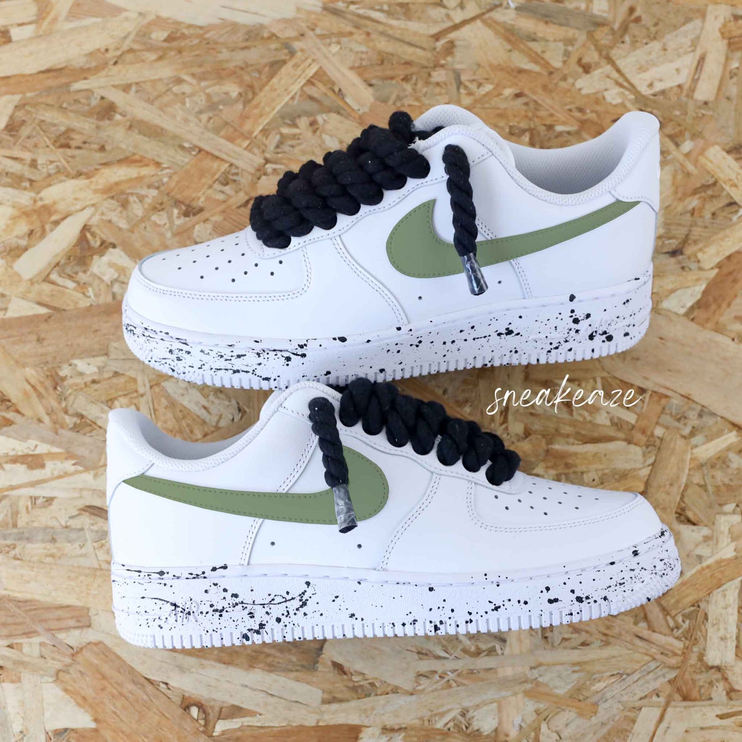 Rope laces noir et gris - Air Force 1 custom