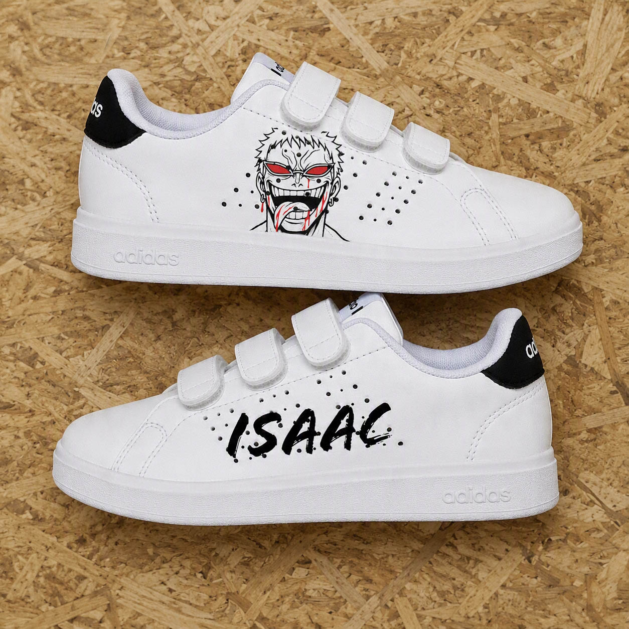 Adidas Advantage Custom Enfant Donquixote Doflamingo & Prénom