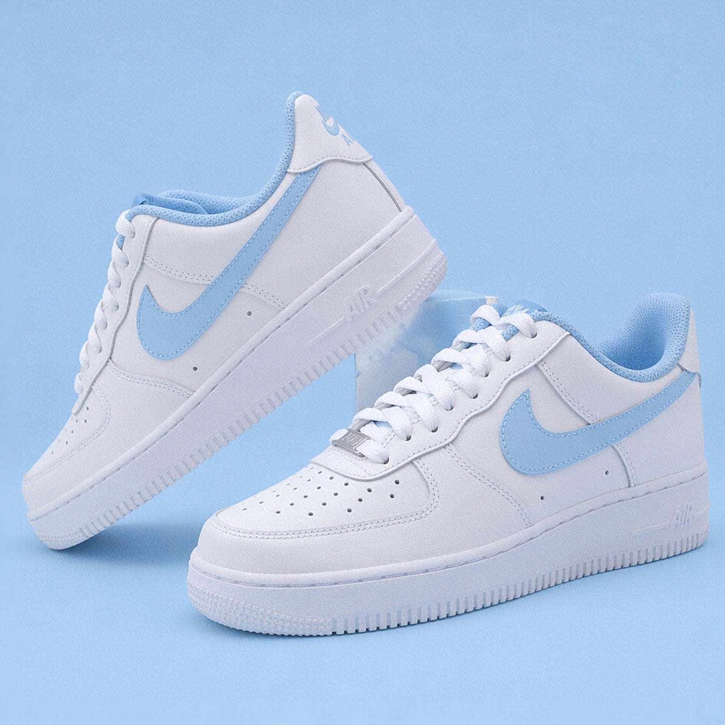 Nike Air Force 1 custom university blue unc blue - Sneakeaze Customs SKZ