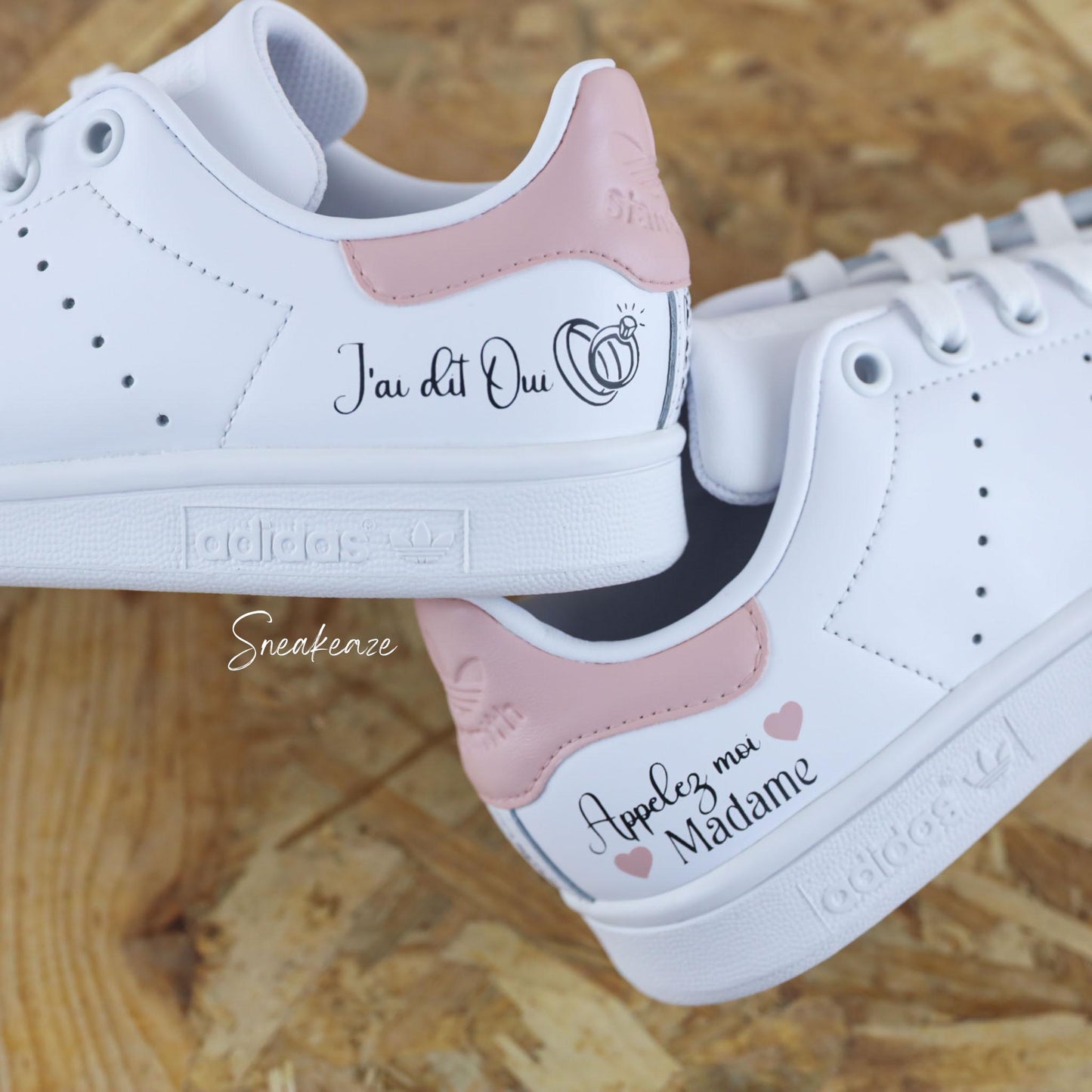 Appelez moi madame - Stan smith custom mariage - SNEAKEAZE CUSTOMS