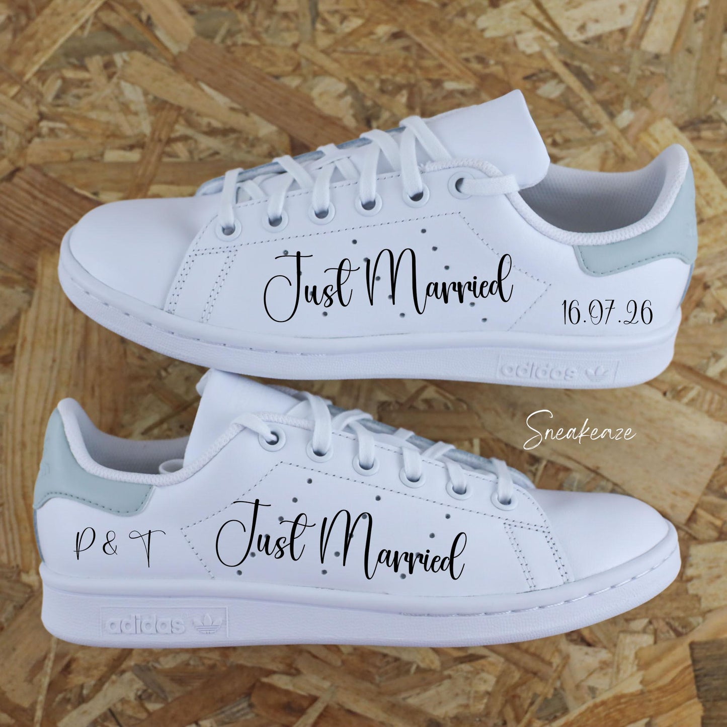 Just Married date & initiales - Stan Smith custom