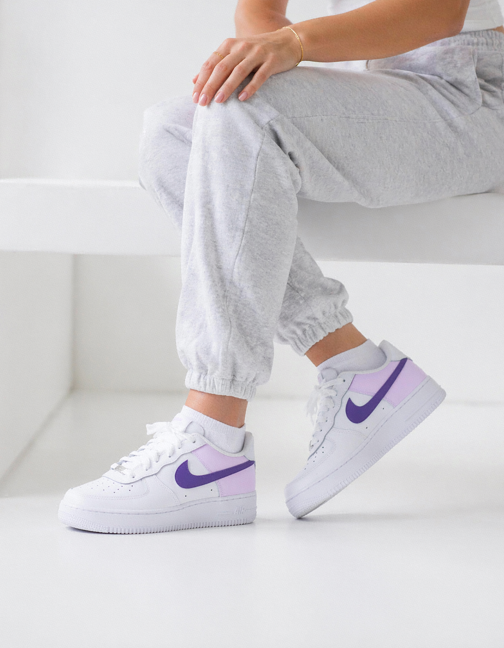 Air Force 1 custom color block pour un look streetwear tendance