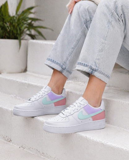Air Force 1 personnalisée femme avec couleurs pastel tendance