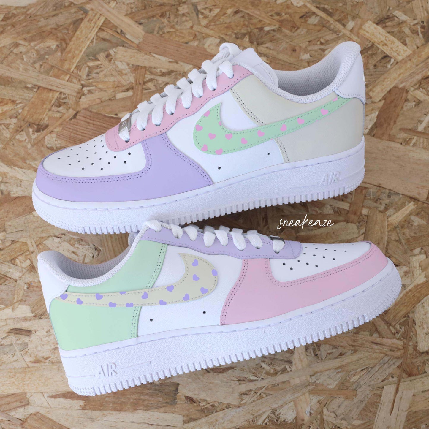 Pastel coeur - Air Force 1 custom