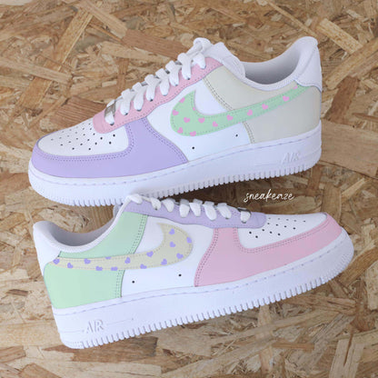 Pastel coeur - Air Force 1 custom