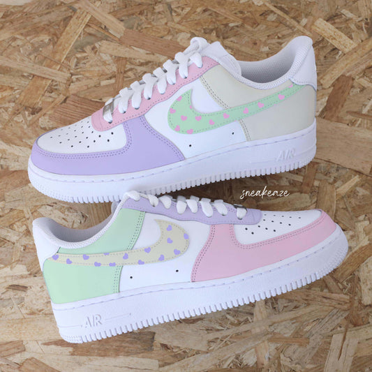 Pastel coeur - Air Force 1 custom