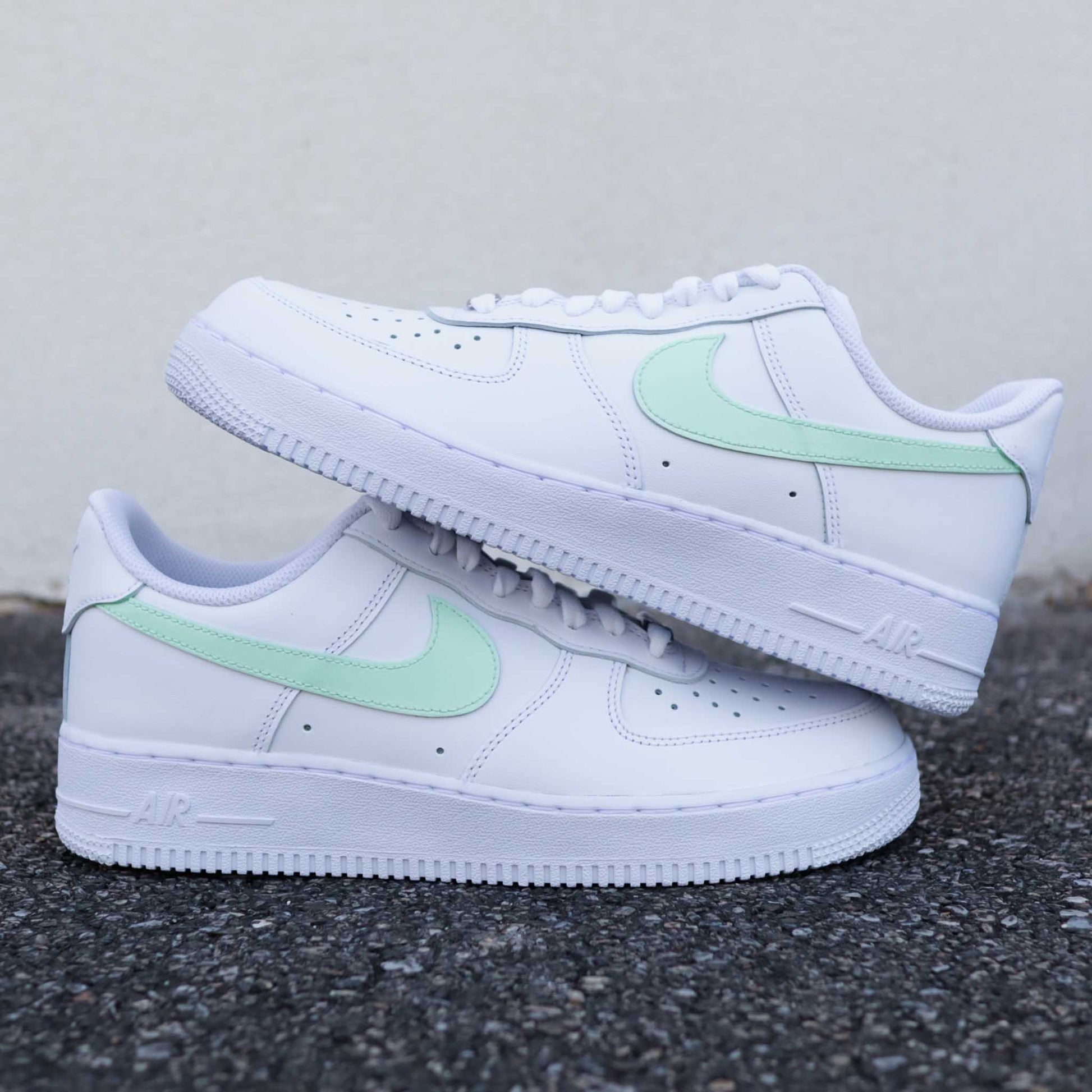 nike air force 1 custom pastel menthe baskets custom pour femme sneakers af1 pour enfants nike personnalisable 