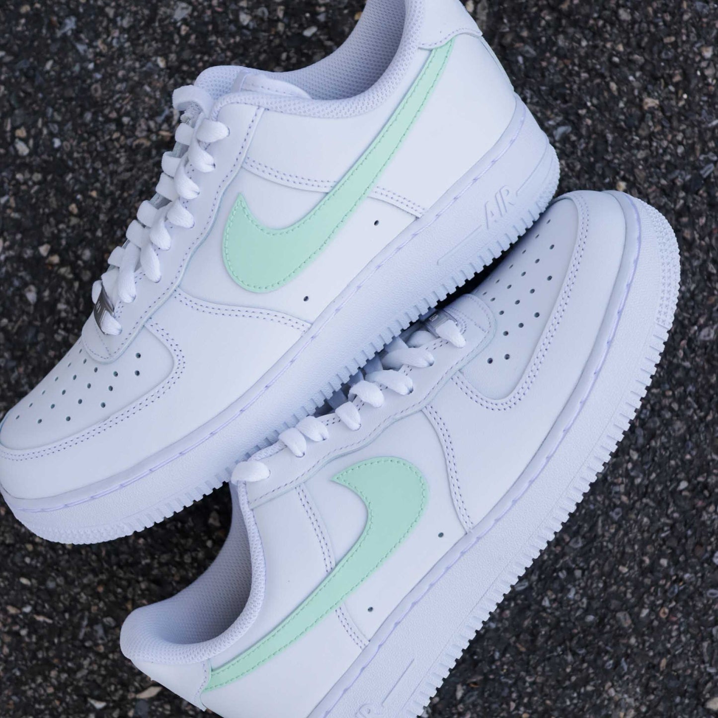 nike air force 1 custom pastel menthe baskets custom pour femme sneakers af1 pour enfants nike personnalisable 