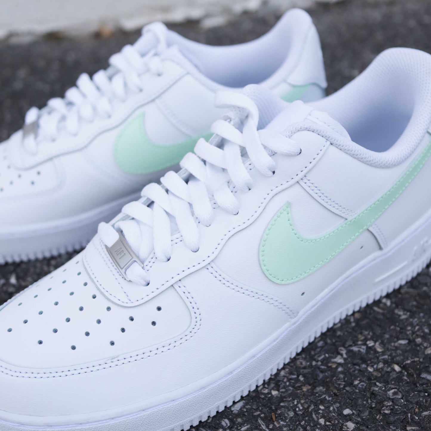 nike air force 1 custom pastel menthe baskets custom pour femme sneakers af1 pour enfants nike personnalisable 