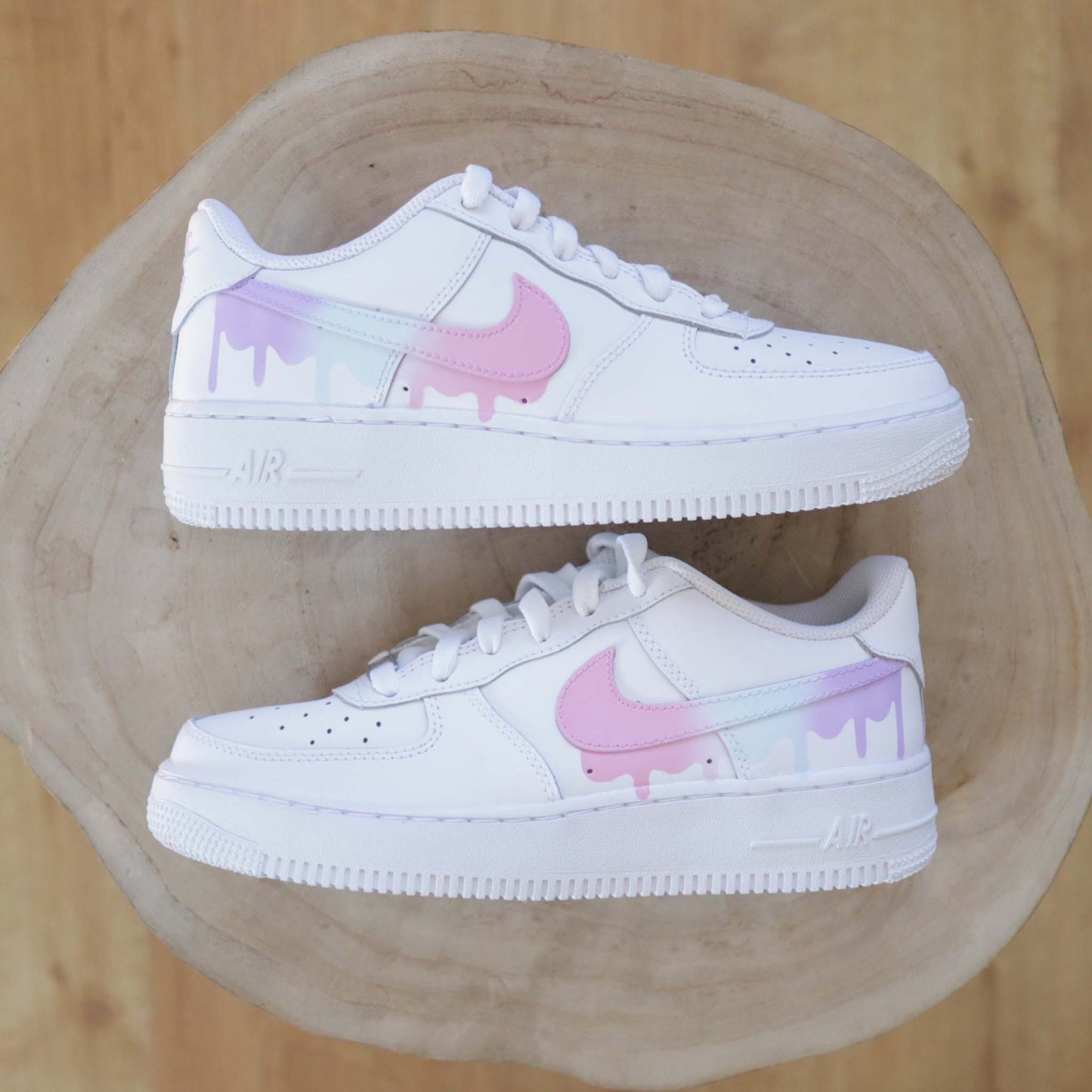 nike air force 1 custom pastel baskets nike rose pour femme sneakers personnalisées licorne baskets custom nike personnalisable