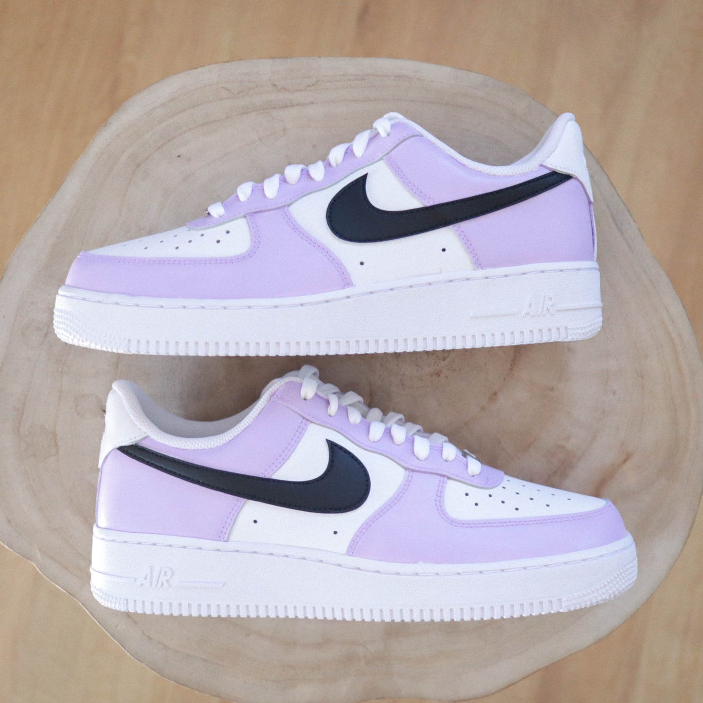 nike air force 1 custom lila baskets custom pastel pour femme nike violettes air force one lila sneakers personnalisées