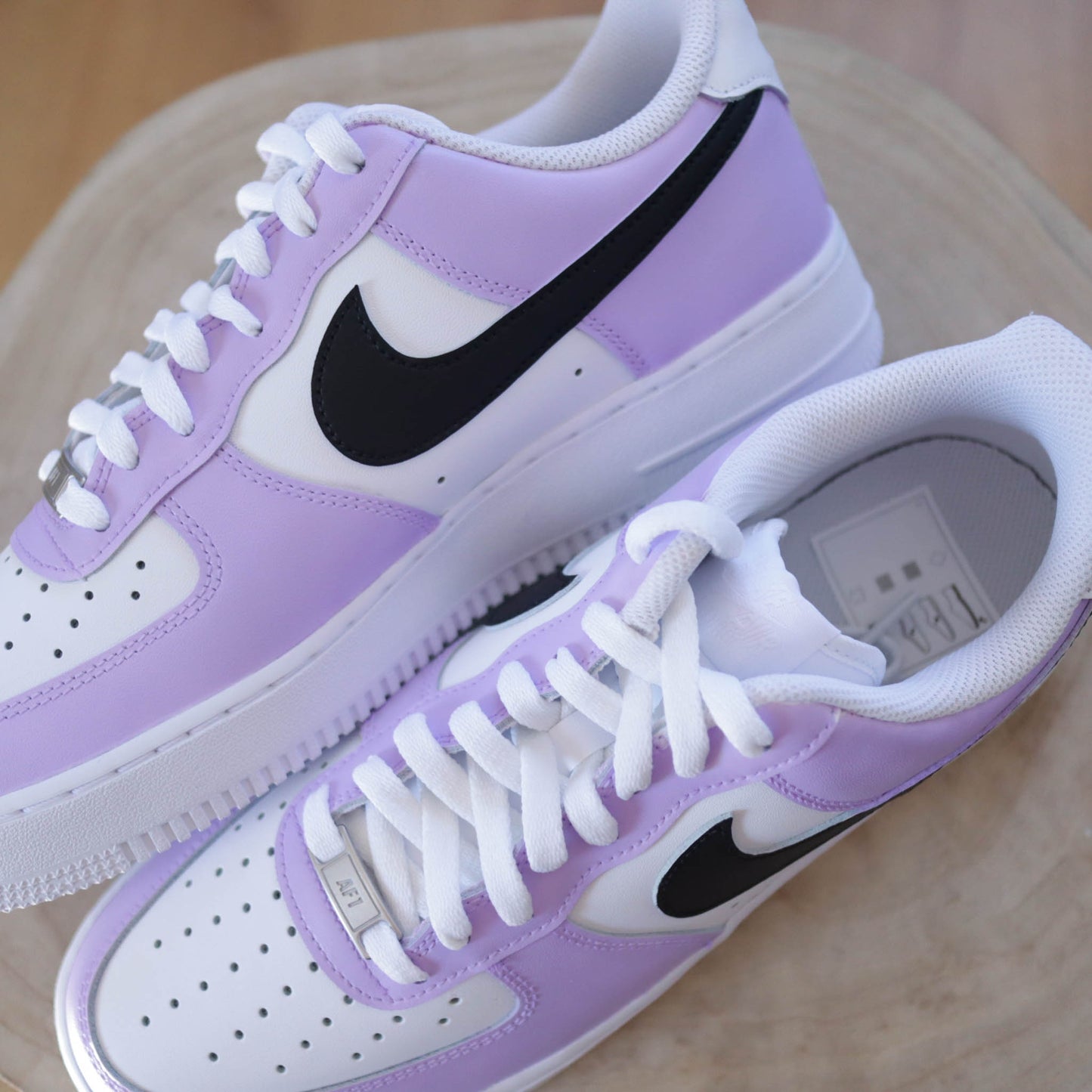 nike air force 1 custom lila baskets custom pastel pour femme nike violettes air force one lila sneakers personnalisées