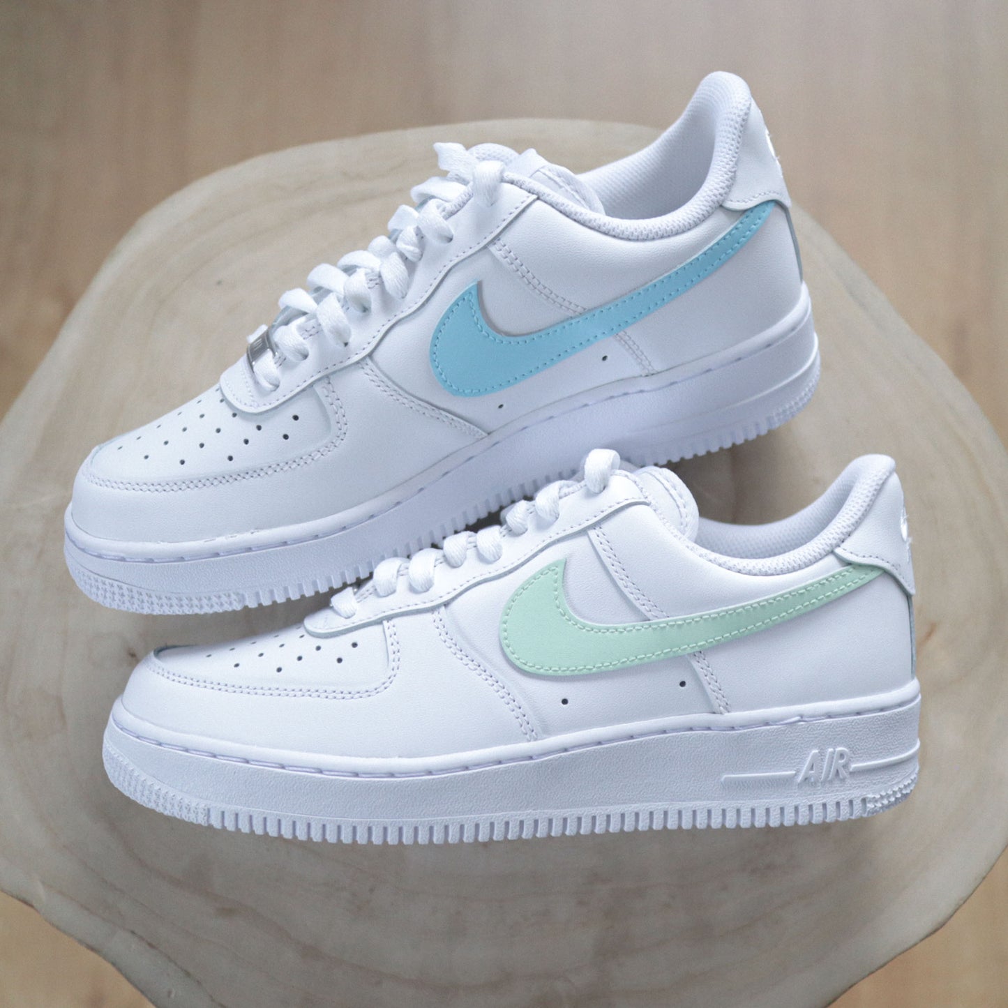 nike air force 1 custom pastel nike turquoise air force vert pastel af1 femme baskets custom turquoise 