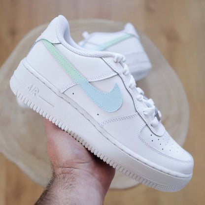 nike air force 1 pastel baskets custom pastel pour femme nike turquoise vert pastel sneakers af1 custom