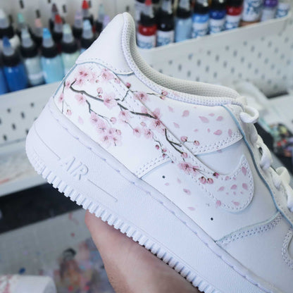 nike air force 1 custom cherry blossom baskets nike fleurs de cerisiers af1 rose custom japon fleurs baskets femme pastel air force sakura