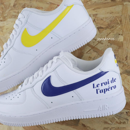 nike air force 1 custom ricard pastis apéro af1 soleil provence sud sneakers cadeau de beauf sneakeaze