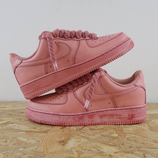 nike air force 1 custom rope laces rouge sneakers gros lacets corde en soldes nike pas cher af1 custom