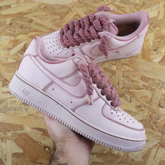 nike air force 1 rope laces marron sneakers custom nike gros lacet sen corde nike custom pas cher