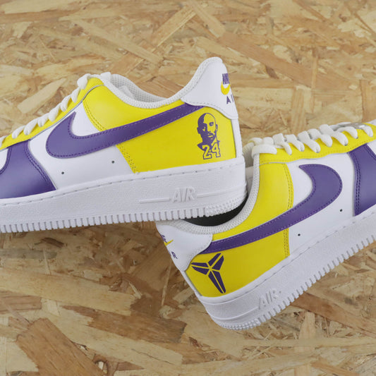 nike air force 1 custom lakers kobe bryant sneakers custom nba pour homme nike af1 pas cher sneakers lebron james king 23