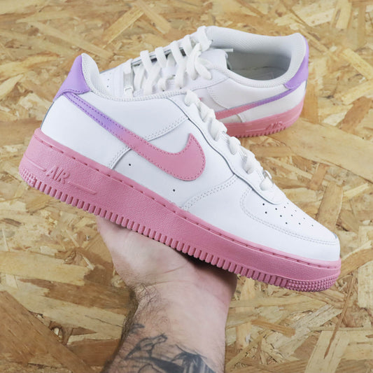 nike air force 1 pas cher sneakers custom rose pastel nike personnalisable lila violet pour femme air force custom rose