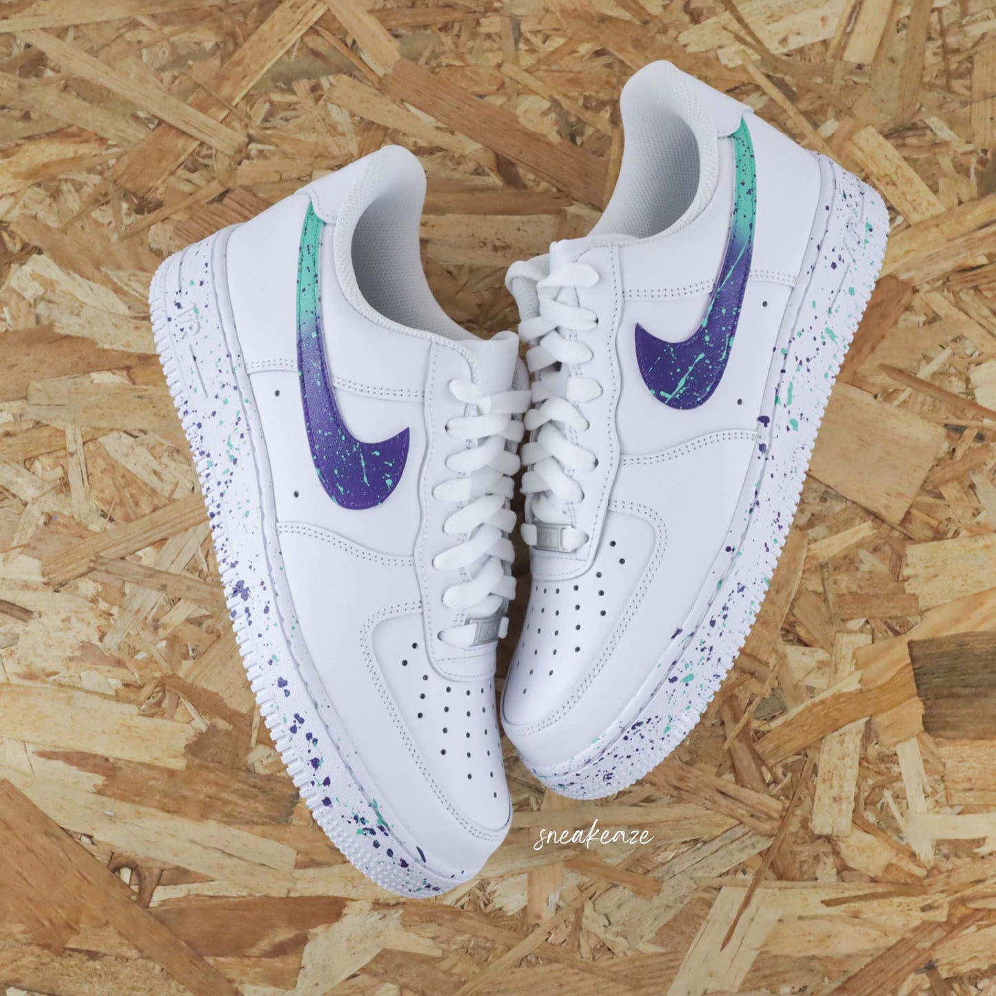 baskets nike air force 1 custom splash sneakers af1 sneakeaze