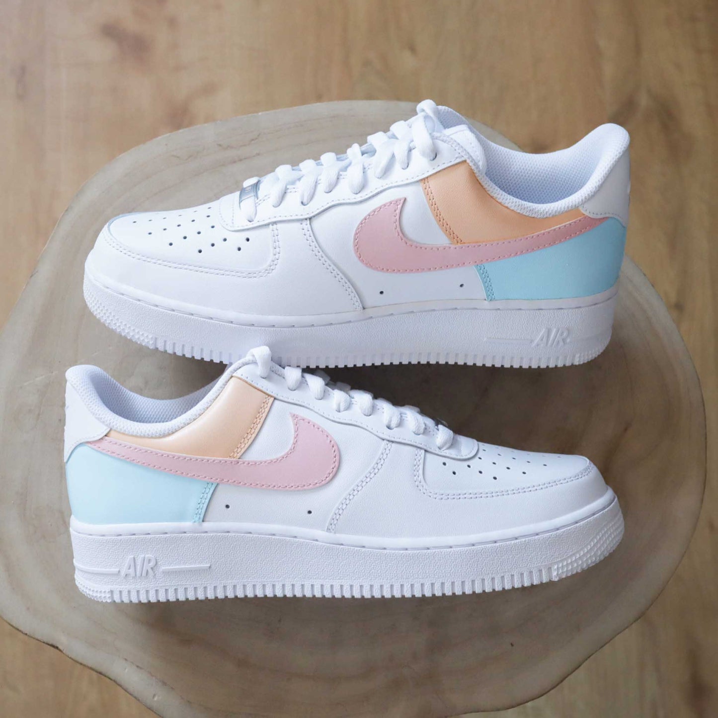 nike air force 1 custom pastel sneakers personnalisable nike rose air force turquoise pour femme af1 pastel