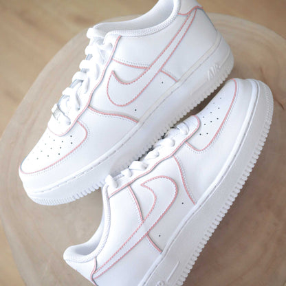 nike air force 1 custom rose pastel sneakers personnalisable af1 pastel baskets custom femme air force one rose