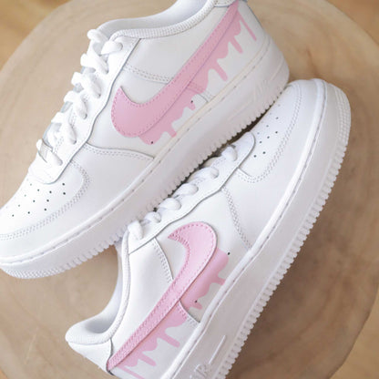 nike air force 1 custom rose baskets custom et sneakers personnalisées femme nike pastel af1 rose 