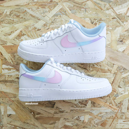 nike air force 1 custom lila violet pastel sneakers af1 sneakeaze customs skz