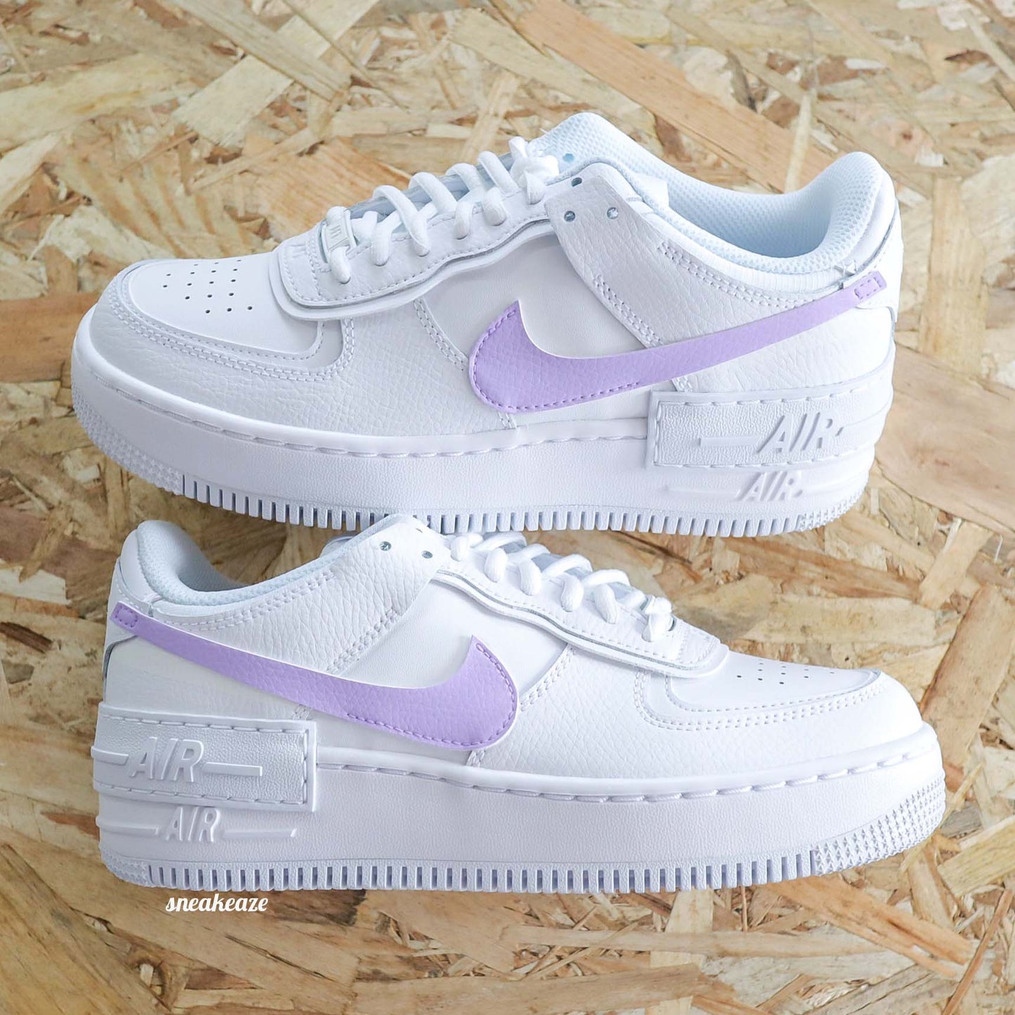 Nike air force 1 shadow lila baskets custom pastel sneakers af1 pour femme