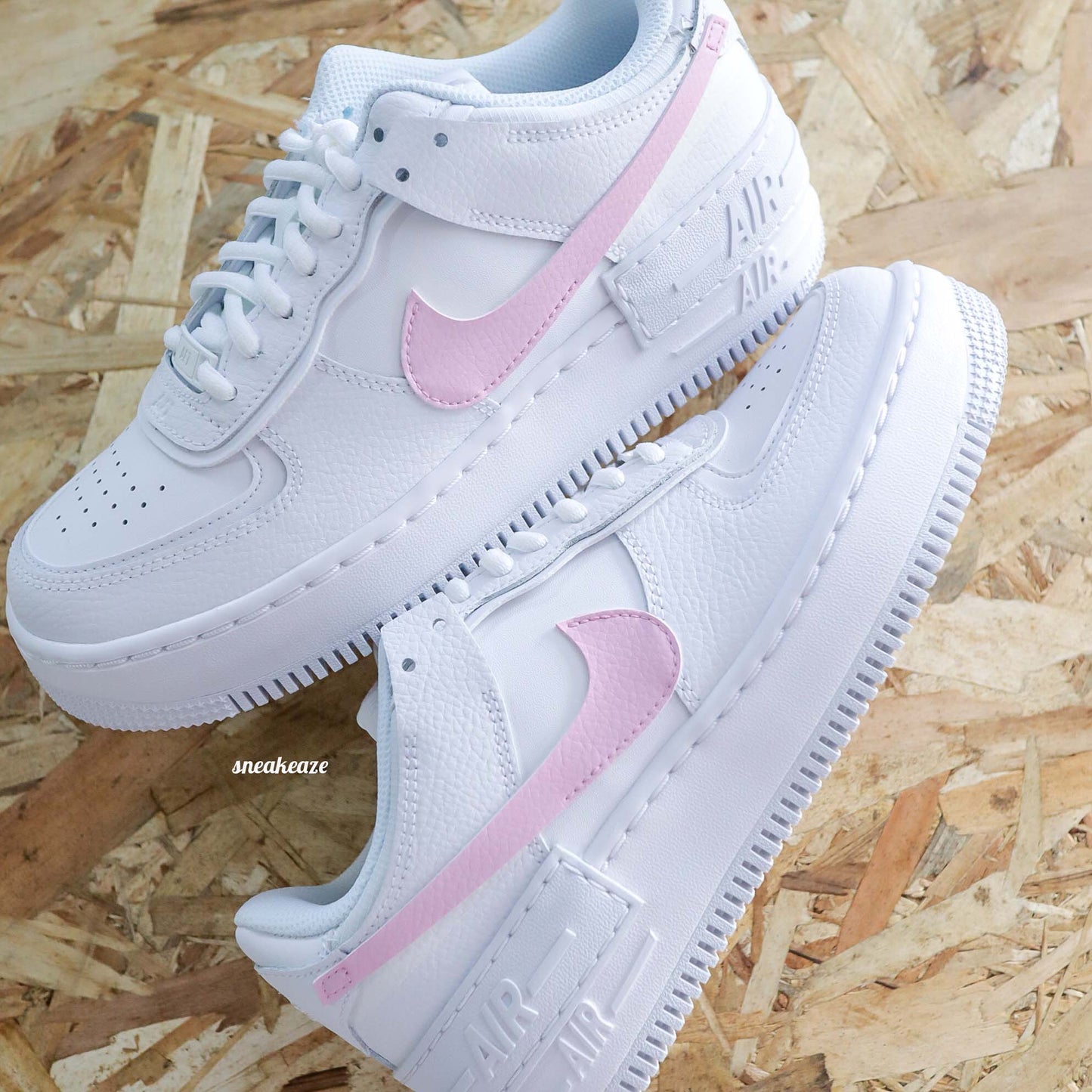 Nike air force 1 shadow rose baskets custom pastel sneakers af1 pour femme