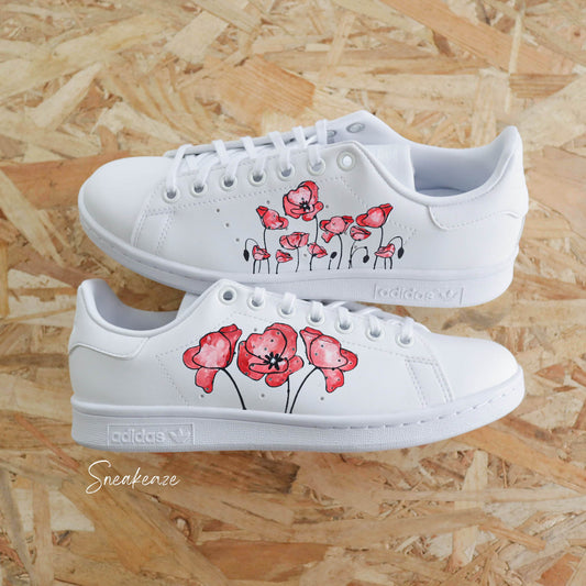 Coquelicot - Stan Smith custom - SNEAKEAZE CUSTOMS
