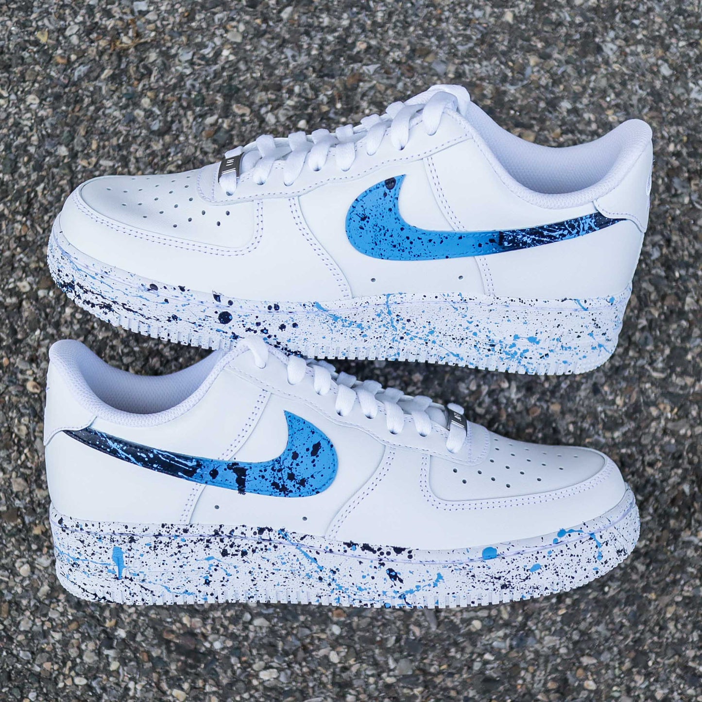 nike air force 1 cusotm splash turquoise baskets custom bleu nike turquoise sneakers personnalisées pour femme af1 pastel 