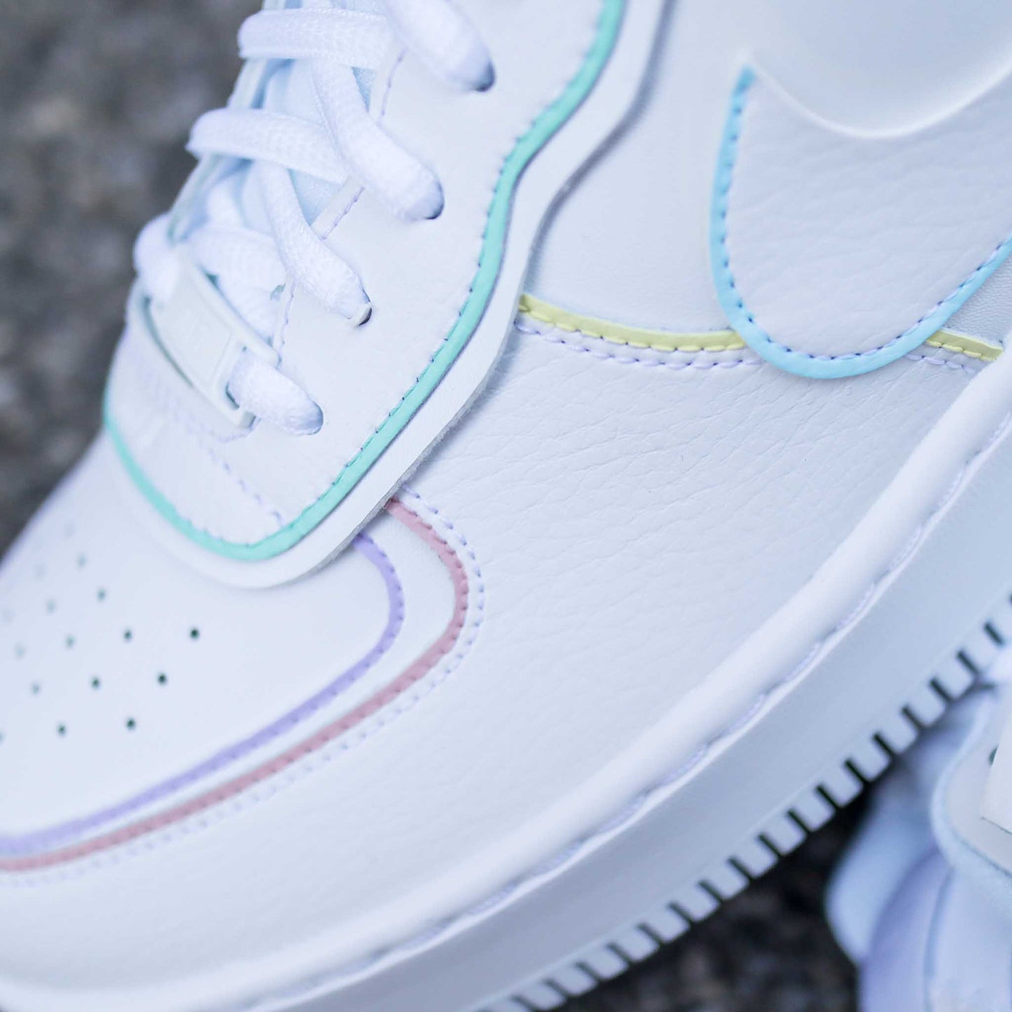 nike air force 1 shadow custom contours pastel baskets personnalisées nike pastel air force turquoise femme sneakers af1 custom