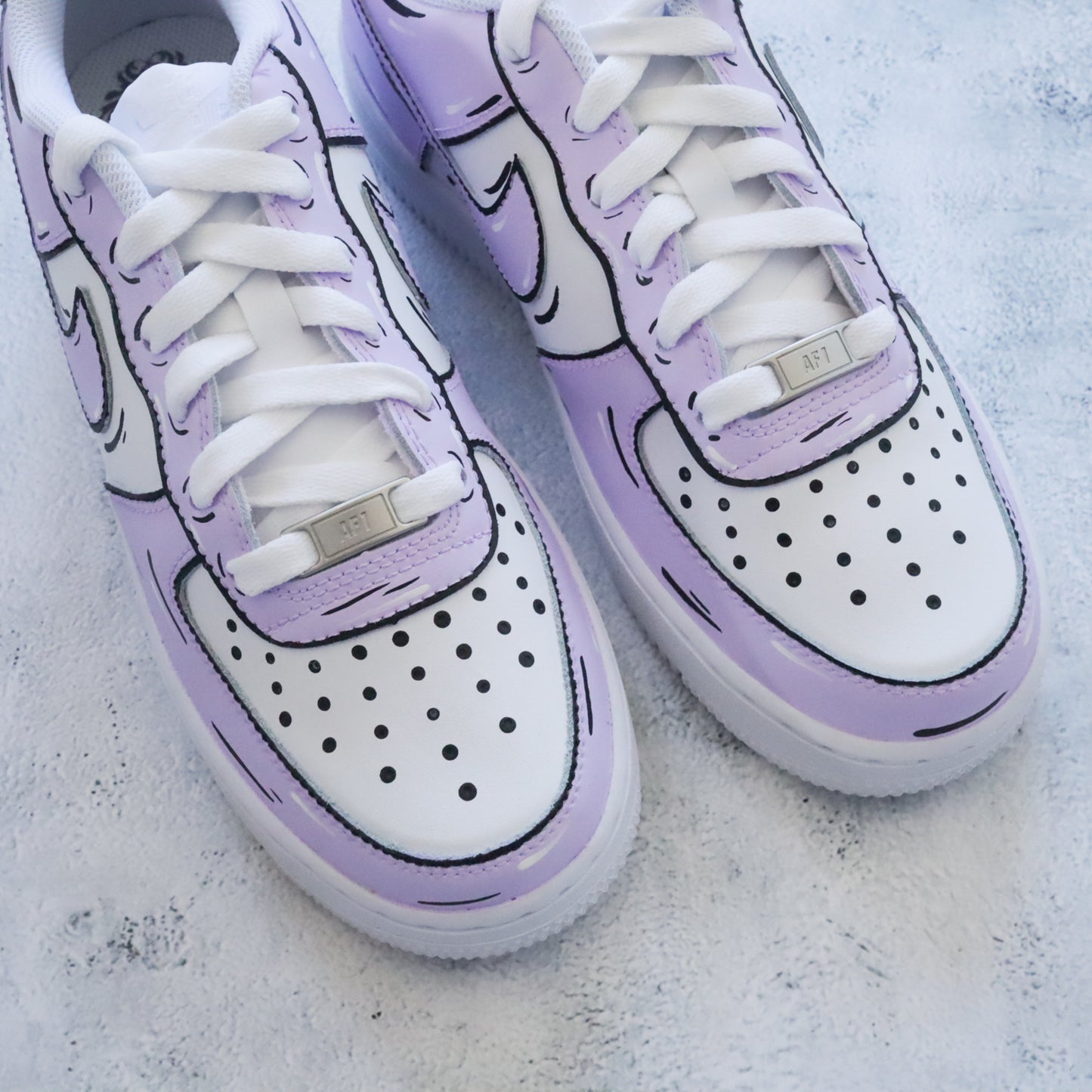 nike air force 1 custom cartoon lila nike sketch violet clair af1 pastel femme sneakers custom purple