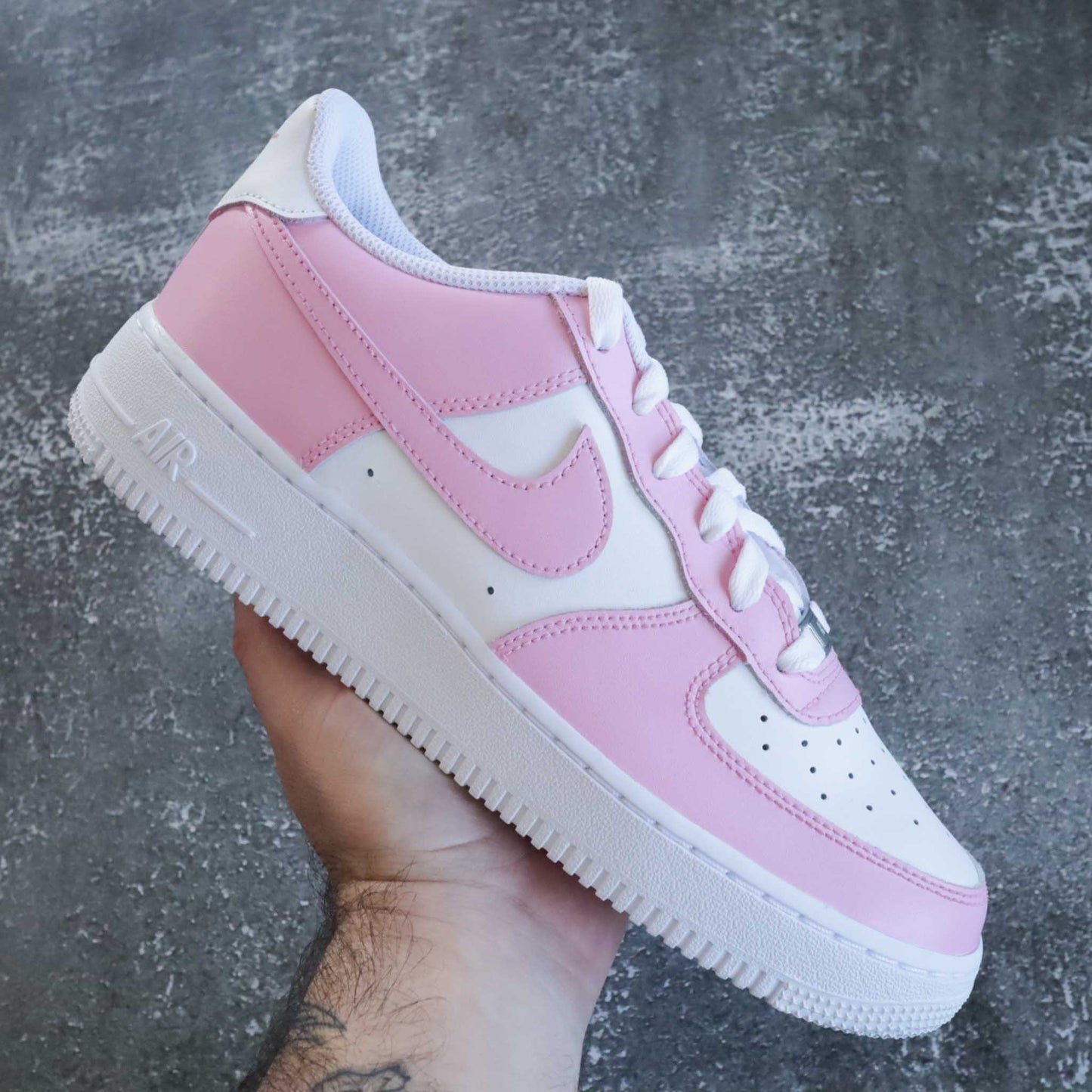 nike air force 1 custom rose pastel sneakers custom femme air force 1 rose bonbon af1 pastel