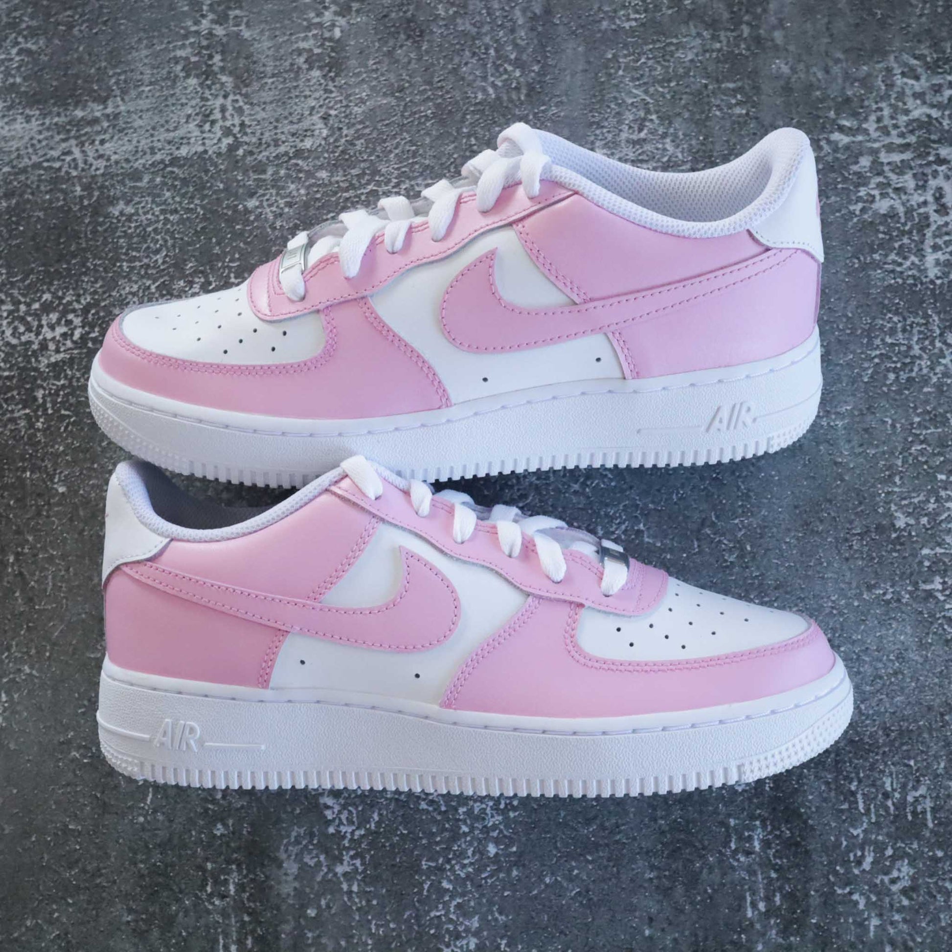 nike air force 1 custom rose pastel sneakers custom femme air force 1 rose bonbon af1 pastel