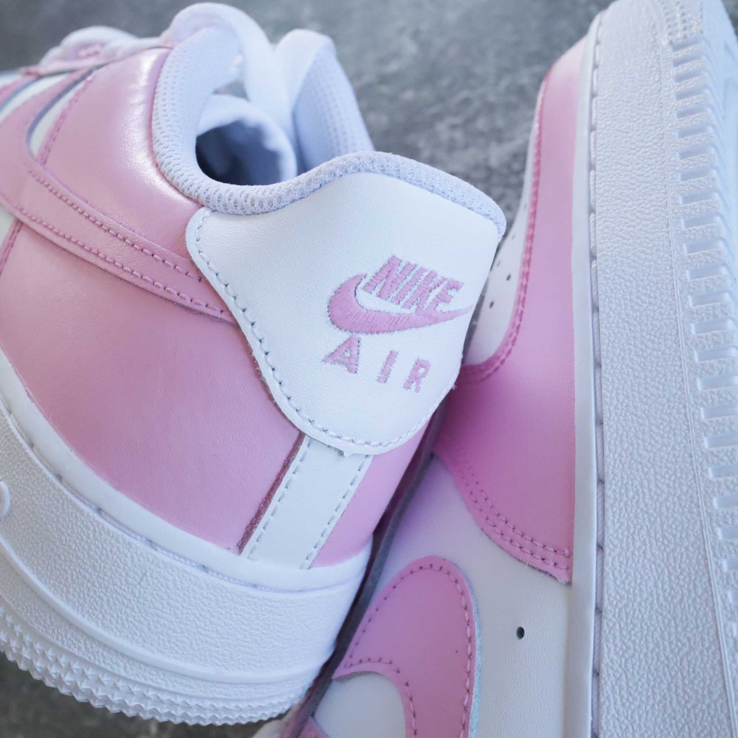 nike air force 1 custom rose pastel sneakers custom femme air force 1 rose bonbon af1 pastel