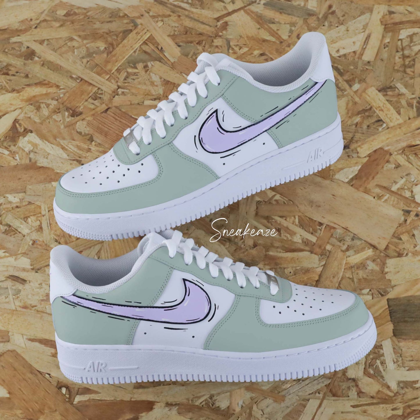 Cartoon Sketch duo - Air Force 1 custom