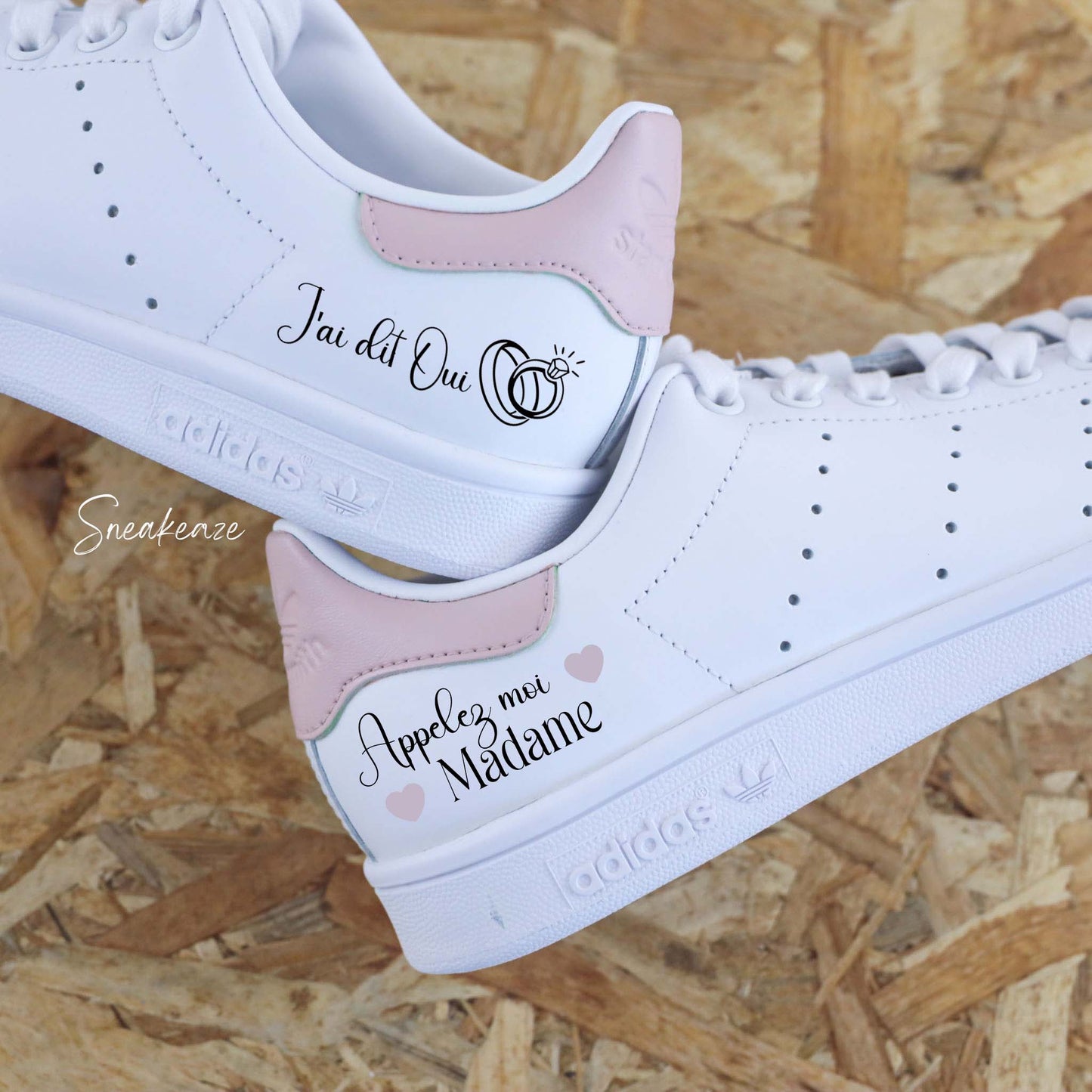 Appelez moi madame - Stan smith custom mariage - SNEAKEAZE CUSTOMS