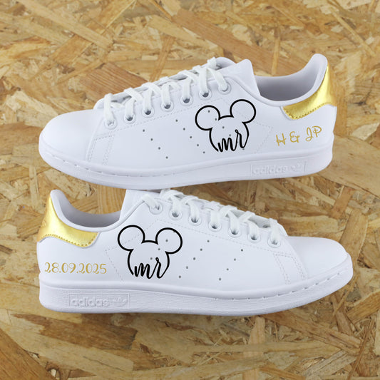 Mickey Mrs - Stan Smith custom mariage - SNEAKEAZE CUSTOMS