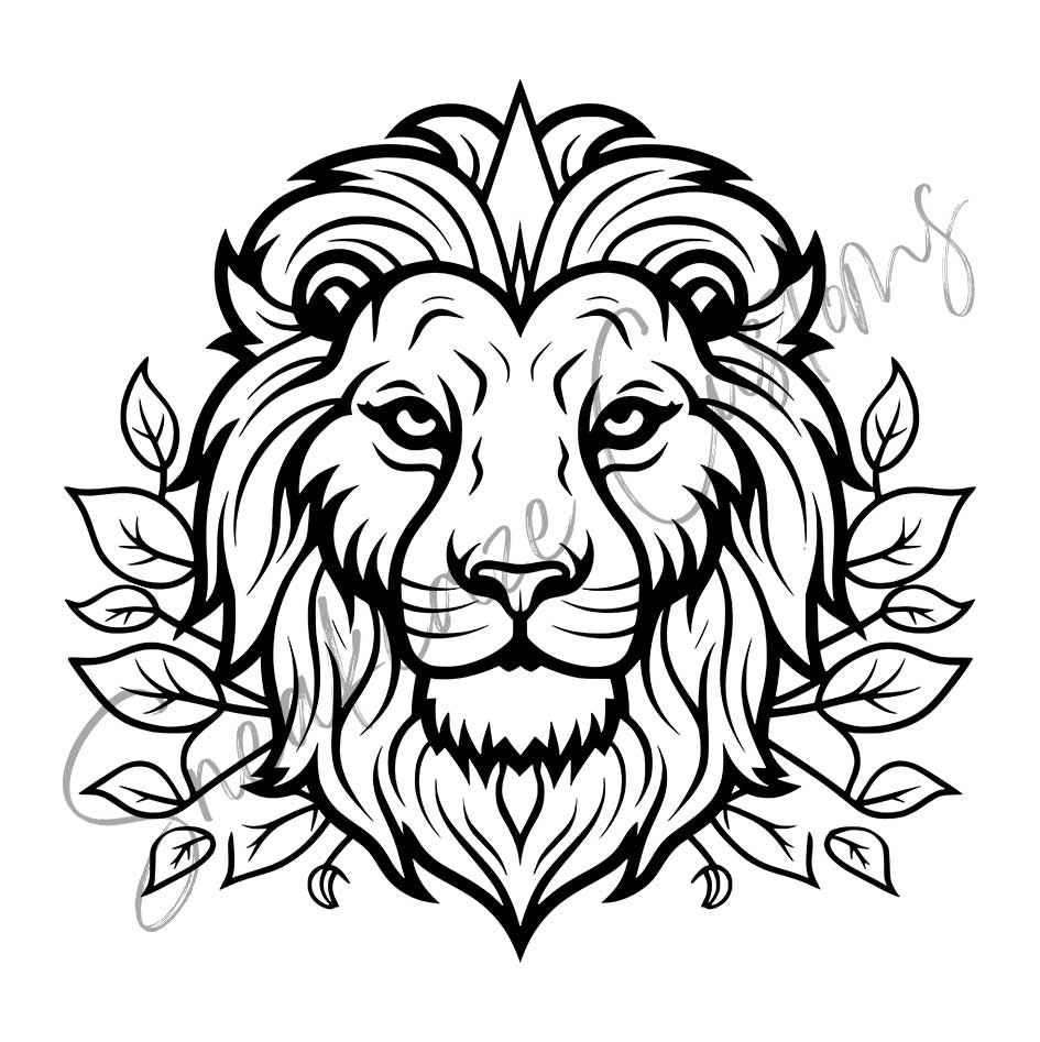 Pochoir tête de lion pour sneakers DIY - Pochoir lion Air Force 1 personnalisée style streetwear